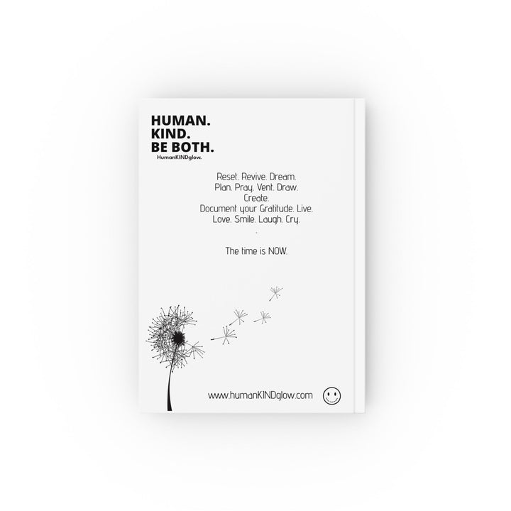 Inspirational Hard Back RESET Journal - 'The Time is NOW' for Mindfulness & Creativity