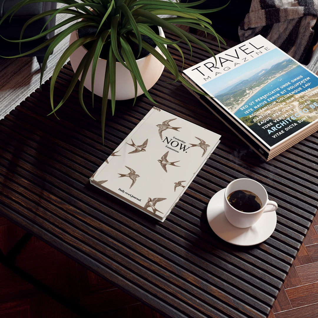 Inspirational Hard Back RESET Journal - 'The Time is NOW' for Mindfulness & Creativity