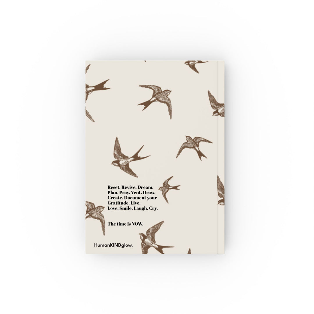 Inspirational Hard Back RESET Journal - 'The Time is NOW' for Mindfulness & Creativity