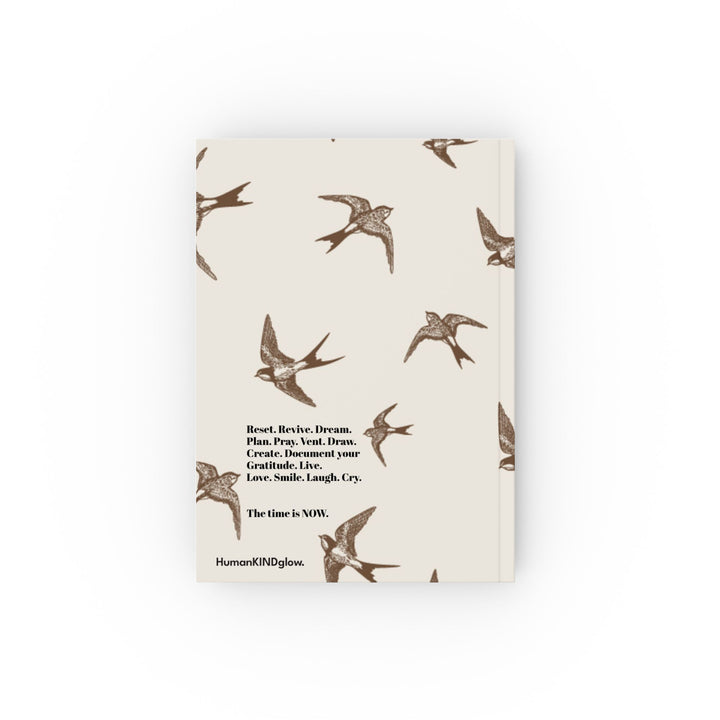 Inspirational Hard Back RESET Journal - 'The Time is NOW' for Mindfulness & Creativity