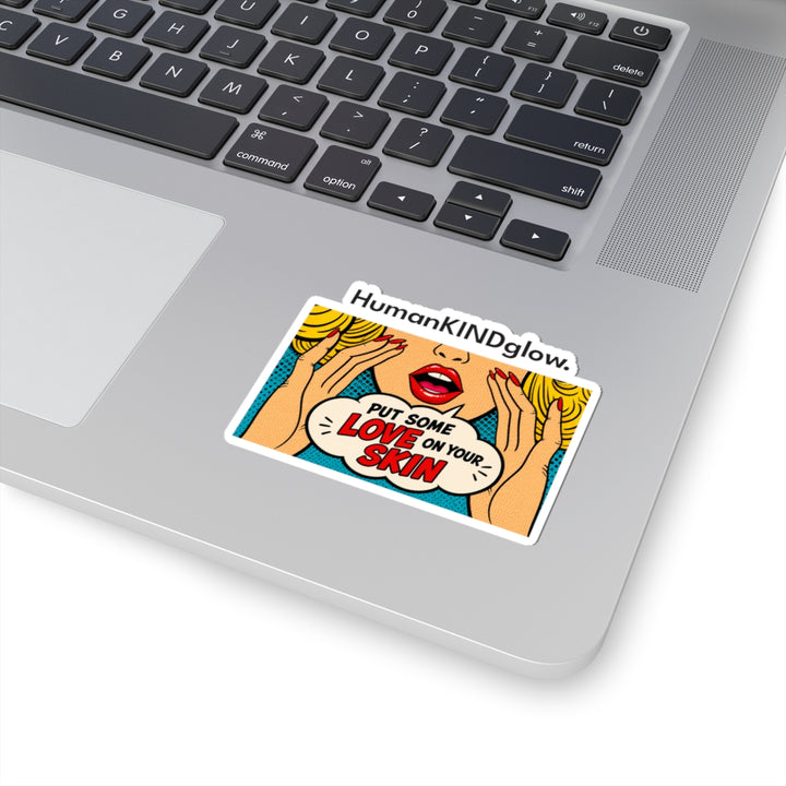 Pop Art 'Put Some Love on Your Skin' Kiss-Cut Sticker