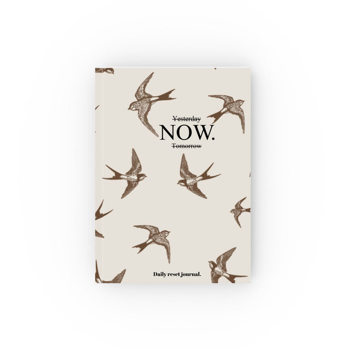 Inspirational Hard Back RESET Journal - 'The Time is NOW' for Mindfulness & Creativity